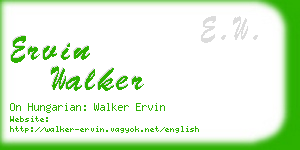 ervin walker business card